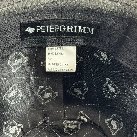 PETER GRIMM Deppo Fedora Hat S/M Tan Woven 100% Paper Classic Summer Style - Picture 5 of 5